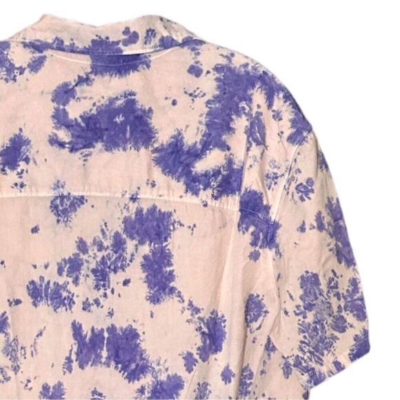 🌺 BP Nordstrom Tie Dye Pink & Purple Oversized Soft Button Down Shirt Size L NWT - Picture 4 of 11